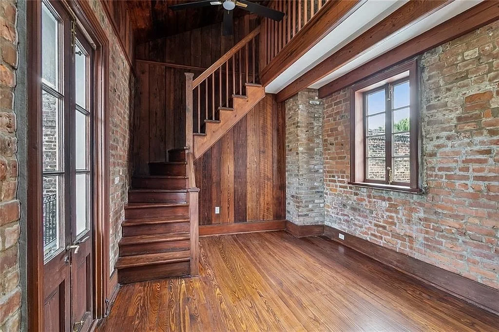 New stair up to the added loft — Esplanade Avenue, French Quarter, renovated by DuCar Construction