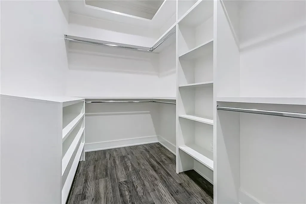 Walk-in closet in the primary bedroom of a new DuCar home
